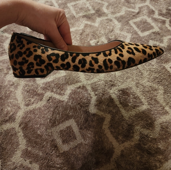 Steven By Steve Madden Calf Hair Leapord Print Point Flats 7.5 EUC - Picture 3 of 12